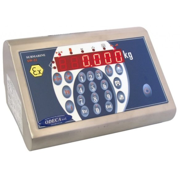 Odeca - Indicatori digitali di peso in Acciaio Inox Certificati ATEX per Zona 1,21 - SW21-X1 / SW22-X1 Odeca - Indicatori digitali di peso in Acciaio Inox Certificati ATEX per Zona 1,21 - SW21-X1 / SW22-X1