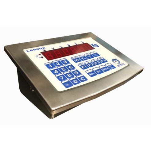 Odeca - Indicatore digitale di peso alfanumerico in Acciaio Inox Omologato CE LA900X