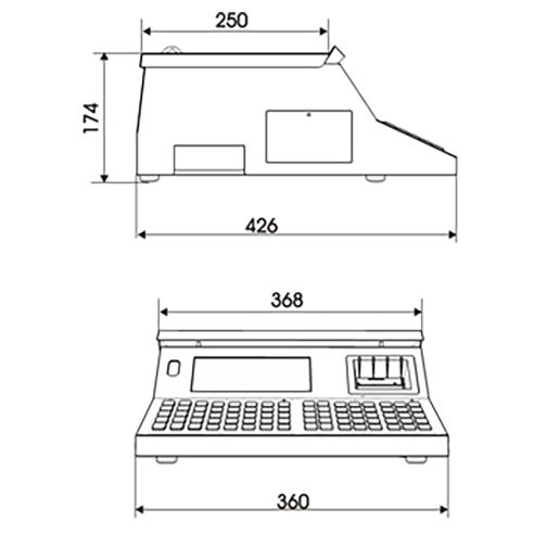 Bilance peso prezzo serieGP 4 "LP" con etichettatrice ad elevata velocità