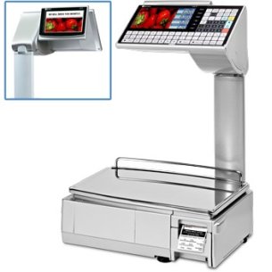 Bilancia touch screen per negozi serie UNI7 "ELEVATED single printer