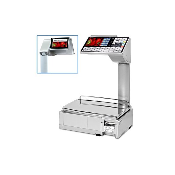 Bilancia touch screen per negozi serie UNI7 "ELEVATED single printer
